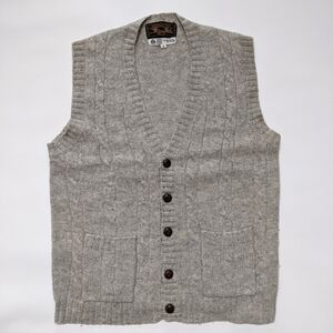 Gray Cable Knit Women's Sweater Vest